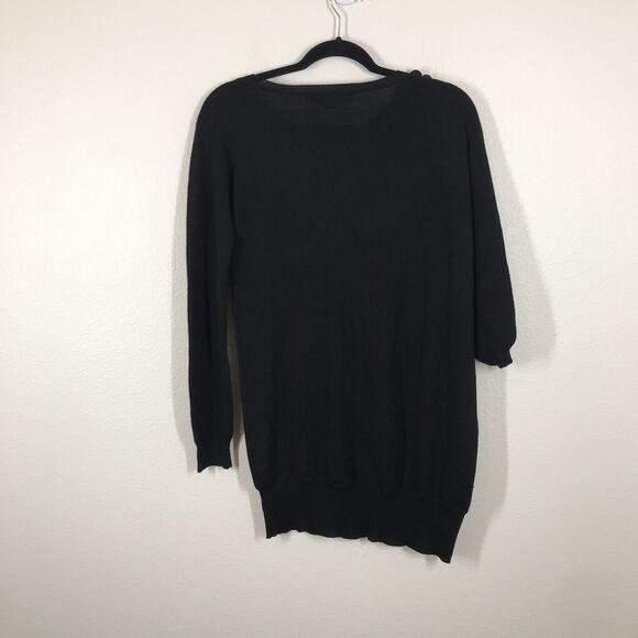 Love Moschino Black Tunic Sweater Size Medium? Asym Sleeve Knit Wool Blend. - Picture 5 of 10